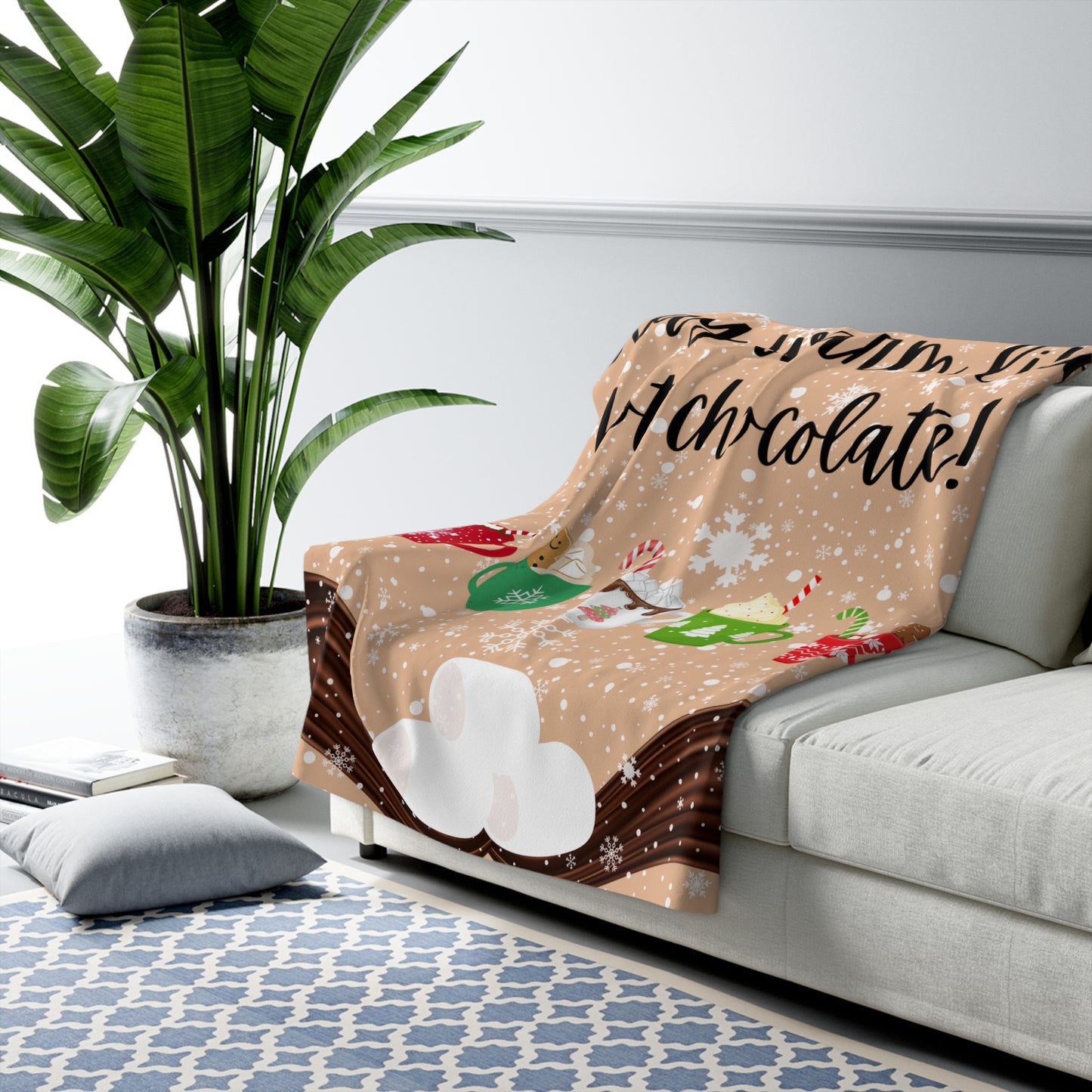 Stay Warm Like Hot Chocolate! Sherpa Fleece Blanket