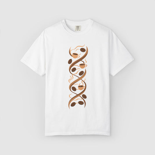 Coffee DNA Graphic Tee – Minimalist T-Shirt for Coffee Lovers | Comfort Colors