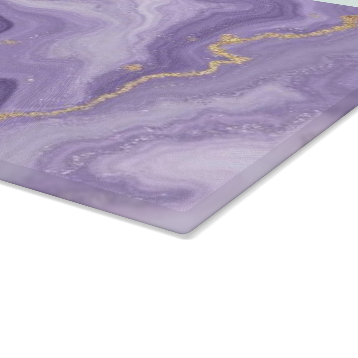 Lavender Agate Glass Cutting Board Purple Marble Kitchen Decor Gold Vein Serving Board