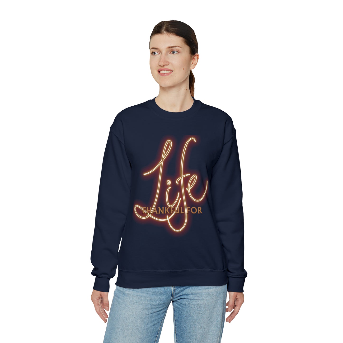 Thankful for Life Unisex Heavy Blend™ Crewneck Sweatshirt