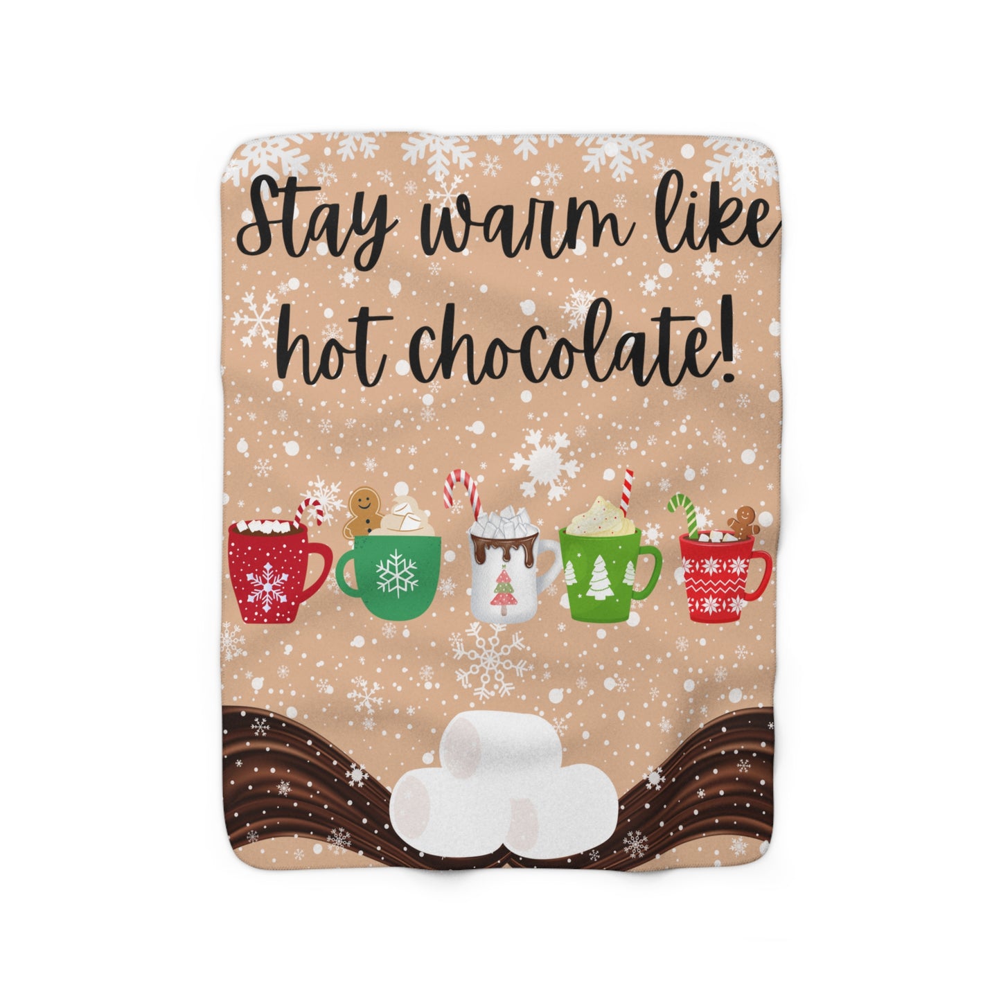 Stay Warm Like Hot Chocolate! Sherpa Fleece Blanket