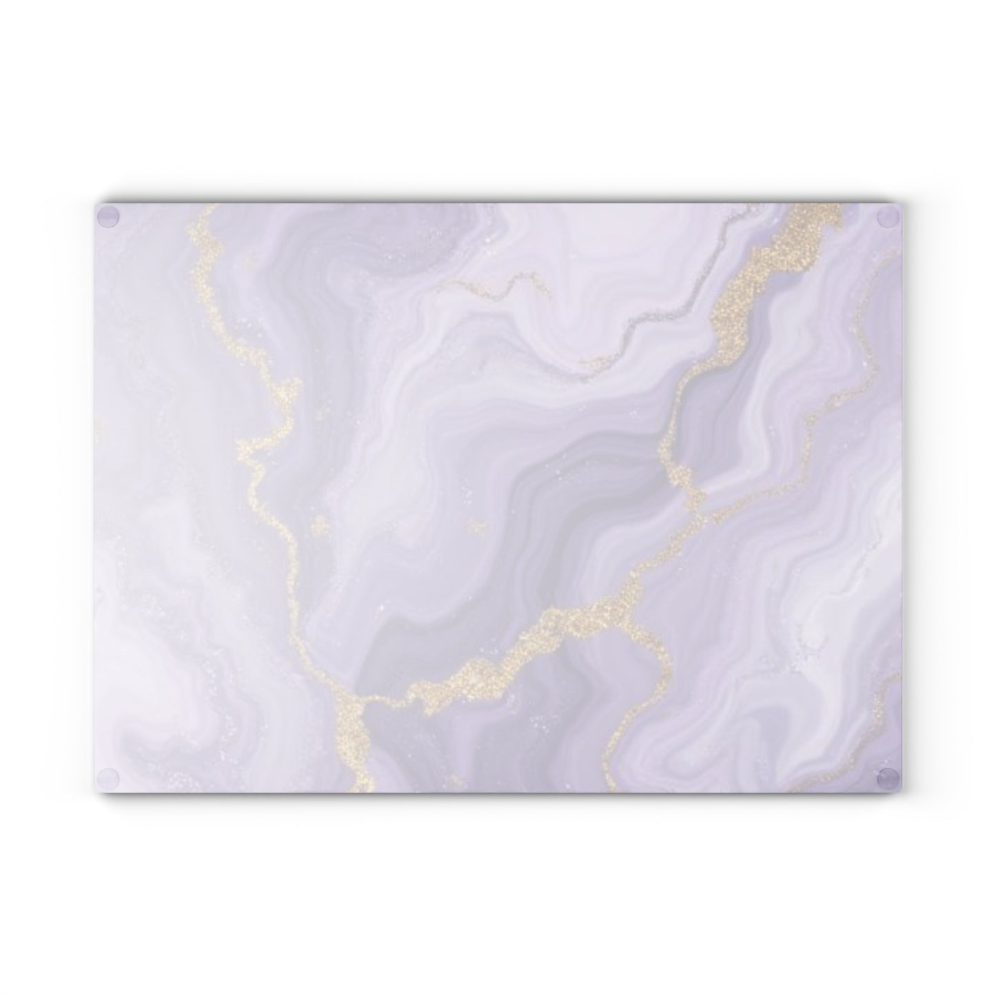 Lavender Agate Glass Cutting Board Purple Marble Kitchen Decor Gold Vein Serving Board