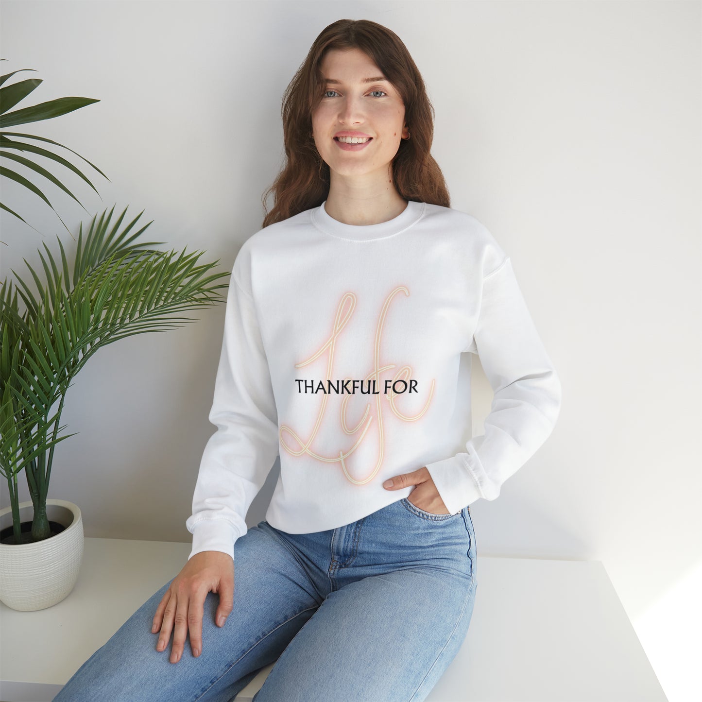 Thankful for Life Unisex Crewneck Sweatshirt