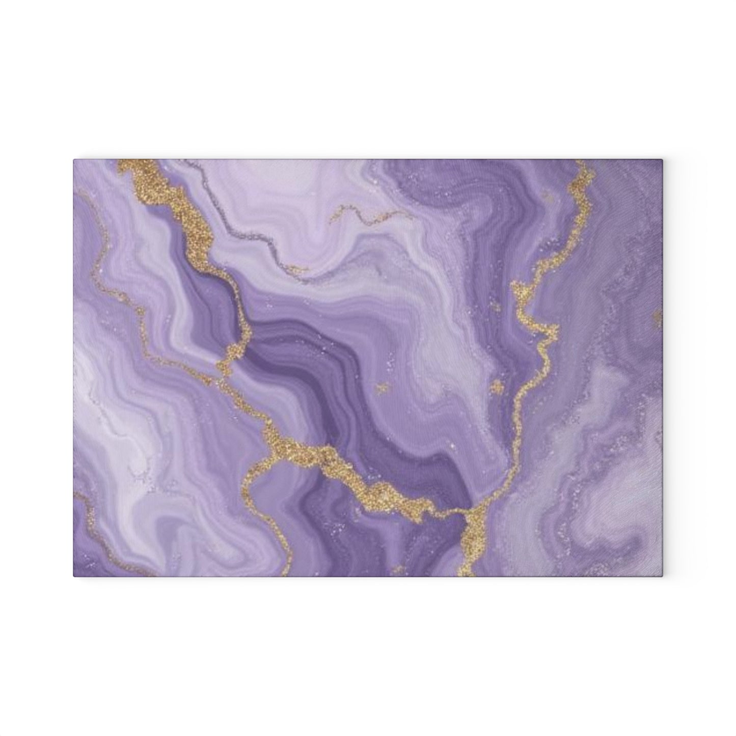 Lavender Agate Glass Cutting Board Purple Marble Kitchen Decor Gold Vein Serving Board