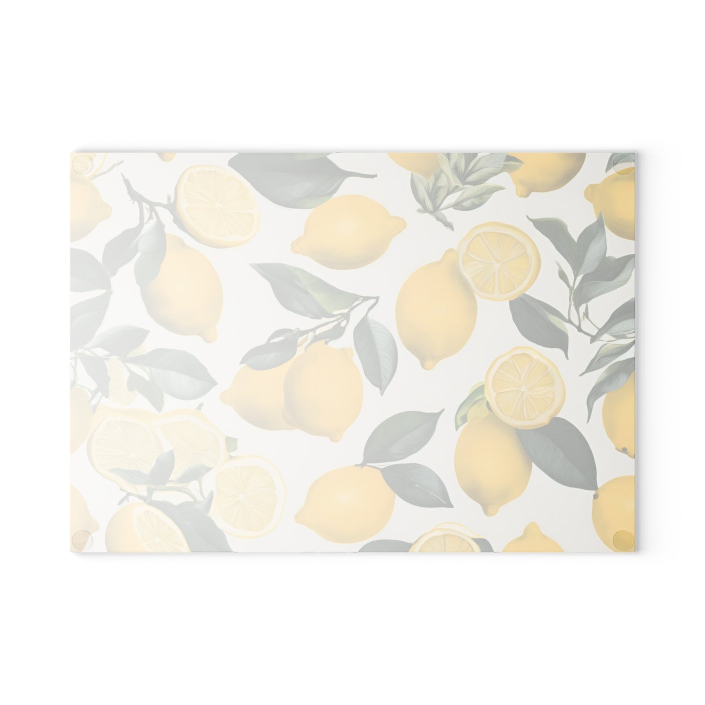 Toile Pattern Lemon Printe Glass Cutting Board Lemon Kitchen Decor Yellow Lemons Fruit Design Glass Board Kitchen Accessories Chef Gifte