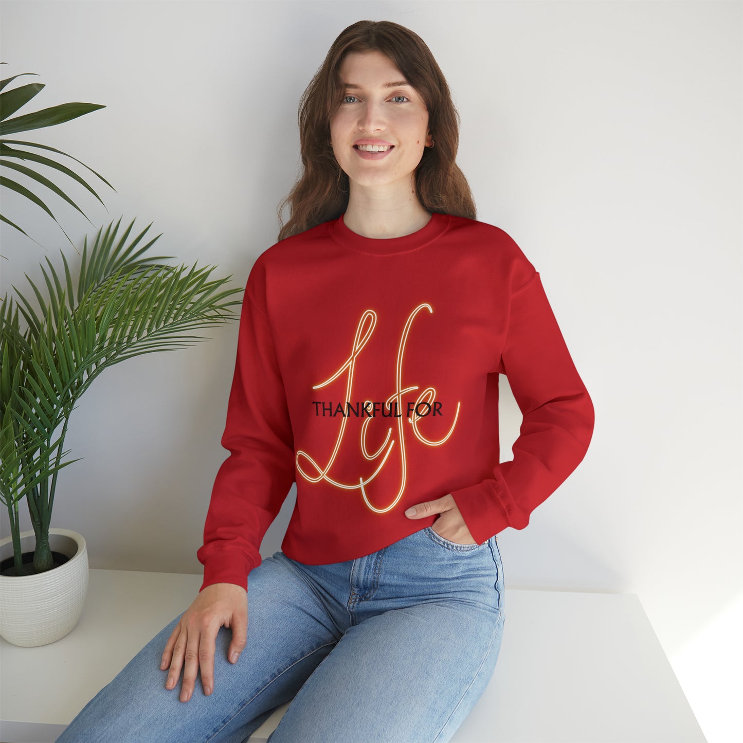 Thankful for Life Unisex Crewneck Sweatshirt