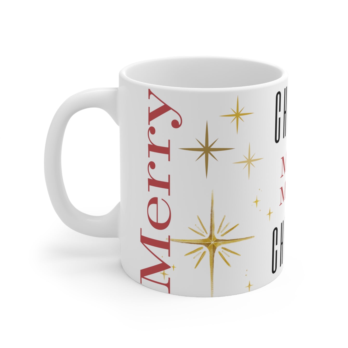 Christmas/Más (Spanish)/More Christ/Star of Bethlehem Ceramic Mug 11oz (White)