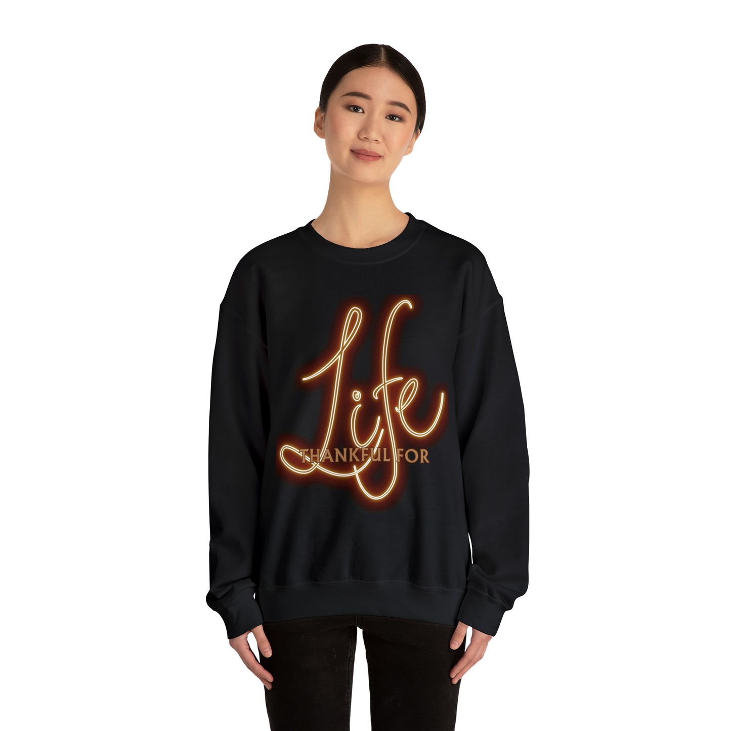 Thankful for Life Unisex Heavy Blend™ Crewneck Sweatshirt