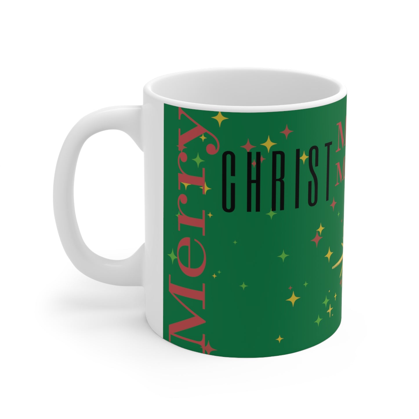 Christmas/Más (Spanish)/More Christ/Star of Bethlehem Ceramic Mug 11oz (Green)