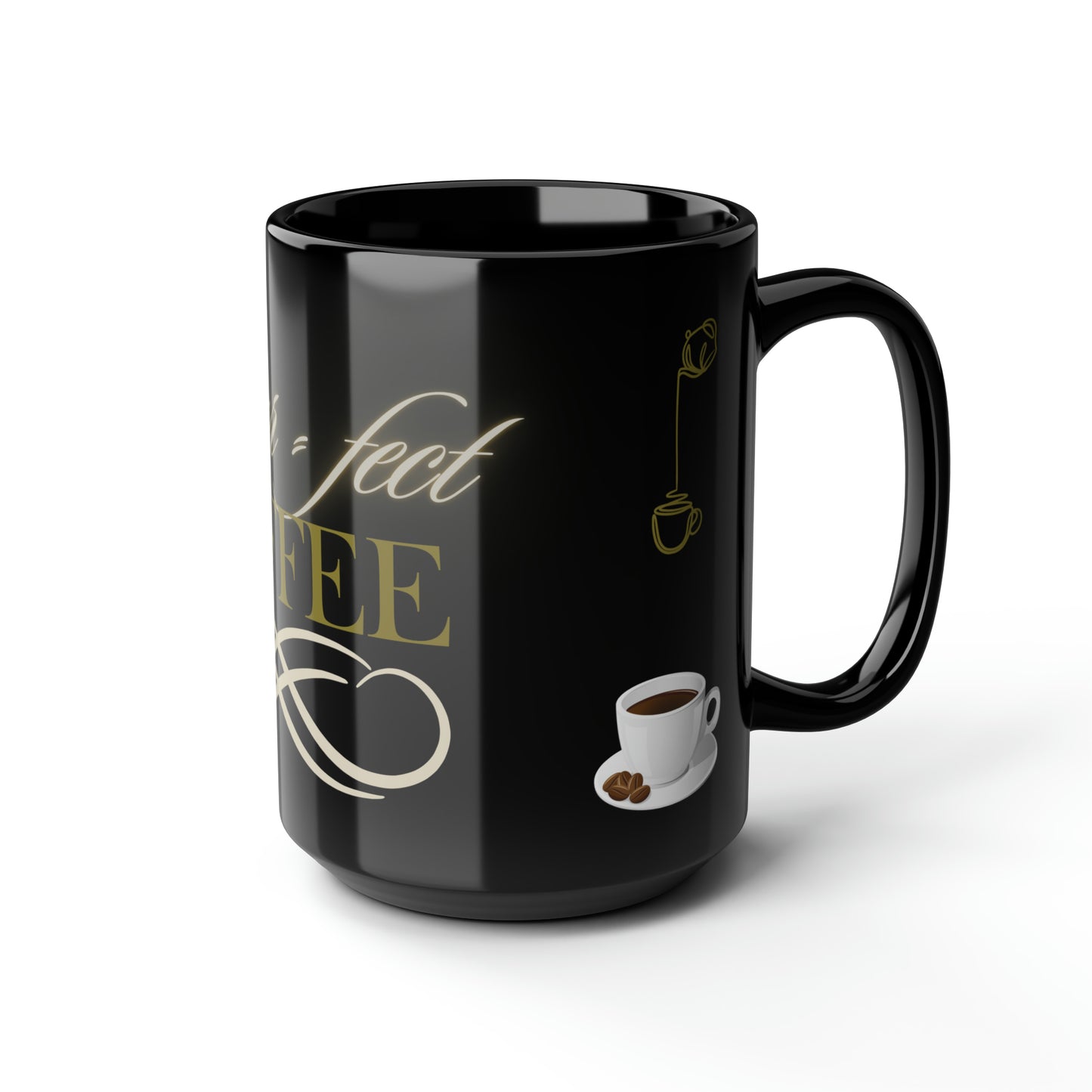 Pour-fect Coffee Black Mug, 15oz