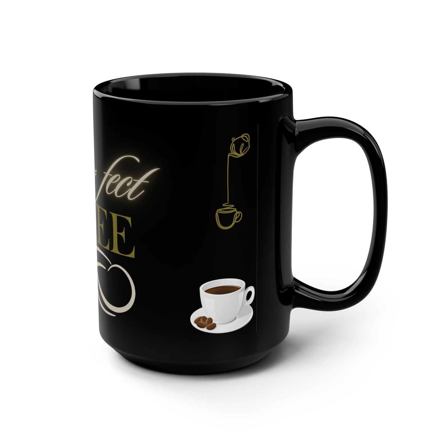 Pour-fect Coffee Black Mug, 15oz