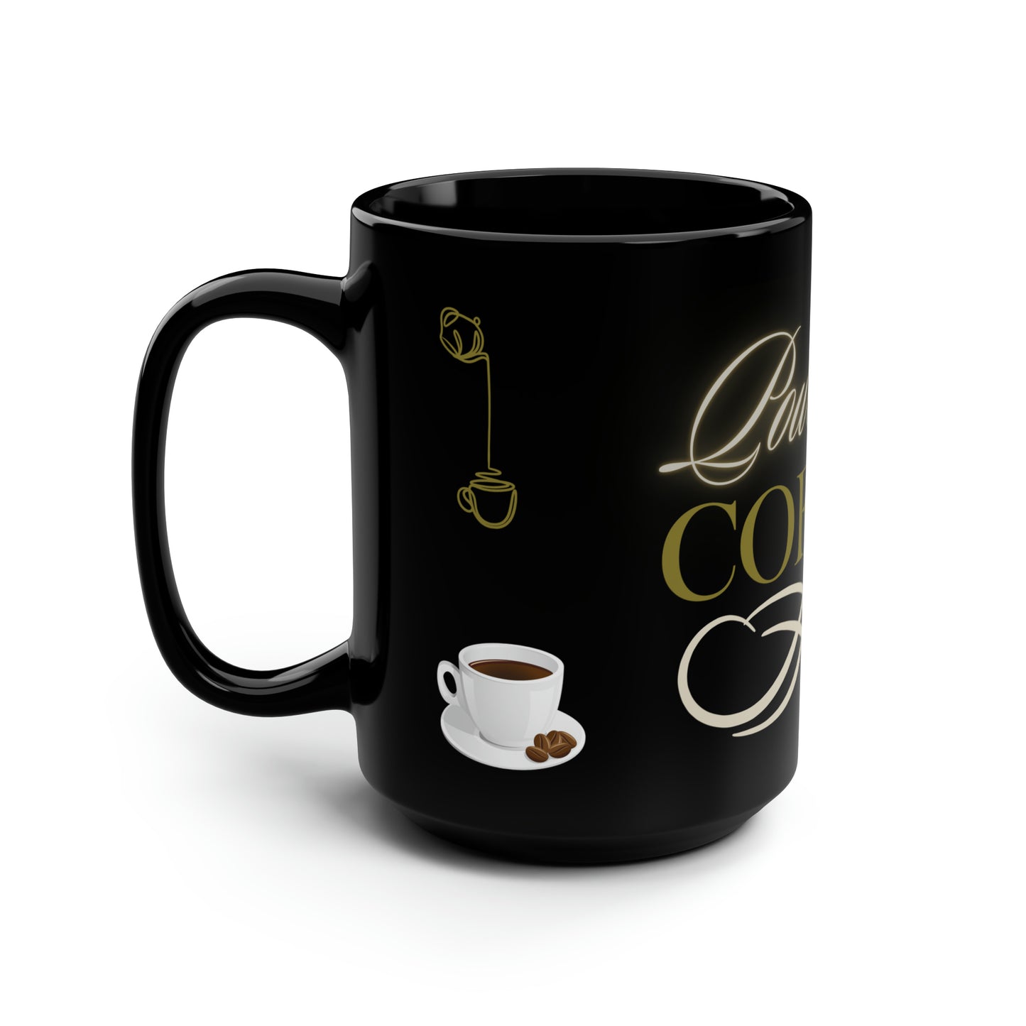 Pour-fect Coffee Black Mug, 15oz