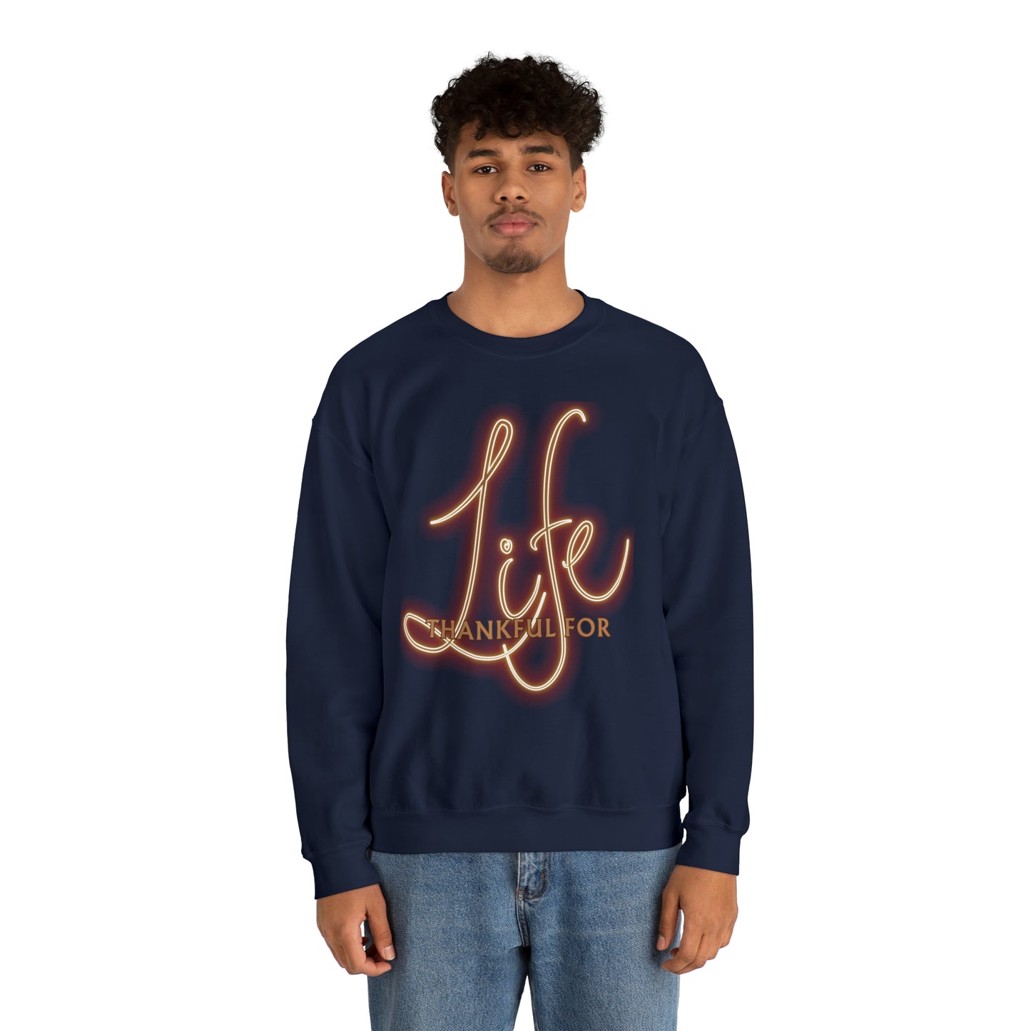 Thankful for Life Unisex Heavy Blend™ Crewneck Sweatshirt